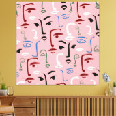 Monochrome Gesichter Leinwanddruck (Insitu (Wohnzimmer))