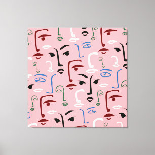 Monochrome Gesichter Leinwanddruck