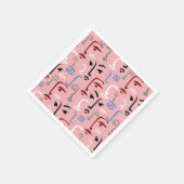 Monochrome Gesichter Serviette (Ecke)