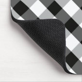 Monochrome Gingham Mousepad (Ecke)