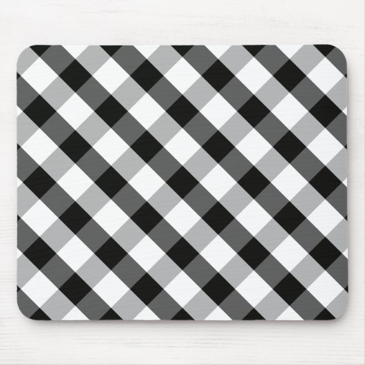 Monochrome Gingham Mousepad (Vorne)