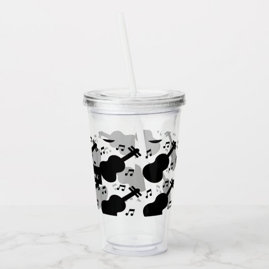 Monochrome Gitarren-Individuelle Name Acryltrinkbecher (Links)