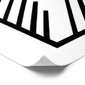 Monochrome Gitter X - Abstrakt geometrische Linien Poster (Ecke)