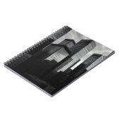 Monochrome Glasfaser Skycraper City Notebook Notizblock (Linke Seite)