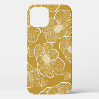 Monochrome goldene Blüte: Abstrakt nahtlos Case-Mate iPhone Hülle