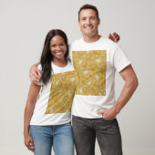 Monochrome goldene Blüte: Abstrakt nahtlos T-Shirt (Unisex)