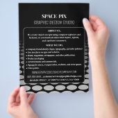 Monochrome Grafik, Grafik-Designer-Werbung Flyer (Hand)