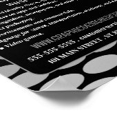 Monochrome Grafik, Grafik-Designer-Werbung Poster (Ecke)