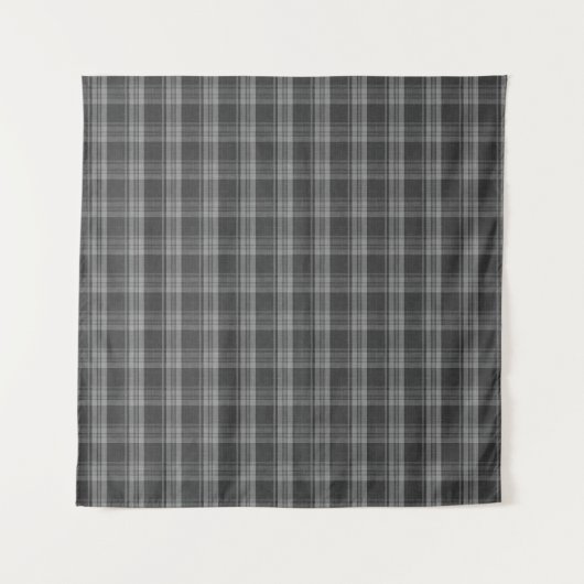 Monochrome grau geprüft wandteppich (Vorderseite)