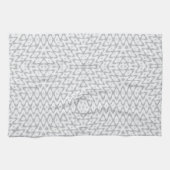 Monochrome, grau und weiß, geometrisch geschirrtuch (Horizontal)