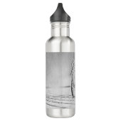 Monochrome graue Ballettschuhe Eleganter Tänzer Edelstahlflasche (Links)