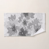 Monochrome graue Blume Handtuch (Handtuch)