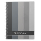 MONOCHROME GRAUEN FARBSTRIPE LINIE PATTERNAME NOTIZBLOCK (Vorderseite)