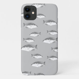 Monochrome grauer Fisch Case-Mate iPhone Hülle