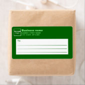 Monochrome Green Business Shipping Label (Insitu)