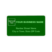 Monochrome grüne Geschäftsadresse Adressaufkleber (Vorne)