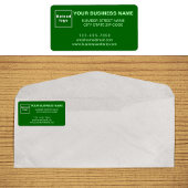 Monochrome grüne Unternehmensmarke auf dem Adresse Adressaufkleber