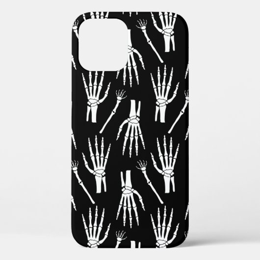Monochrome Halloween nahtloses Muster mit Knochen. Case-Mate iPhone Hülle (Rückseite)