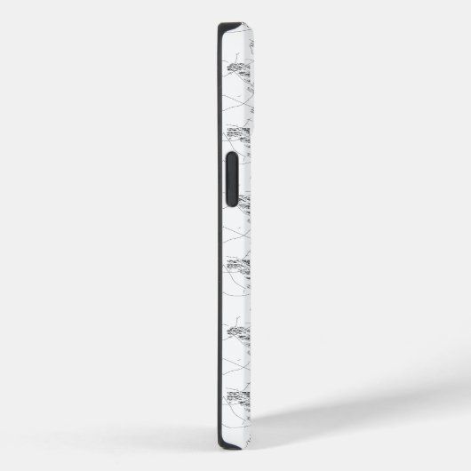 Monochrome handGezeichnet Blumendesign Case-Mate iPhone Hülle (Rückseite / Rechts)