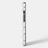Monochrome handGezeichnet Blumendesign Case-Mate iPhone Hülle (Rückseite / Links)