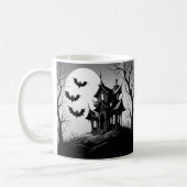 Monochrome Haunted House Mug Kaffeetasse (Links)