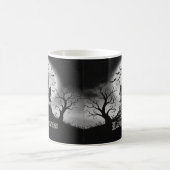 Monochrome Haunted House Mug Verwandlungstasse (Mittel)
