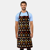 Monochrome Hexagon-Schürze Schürze (Getragen)