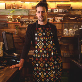 Monochrome Hexagon-Schürze Schürze