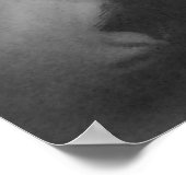 Monochrome Hexenkatze Bat Night Cauldron Black Cat Poster (Ecke)