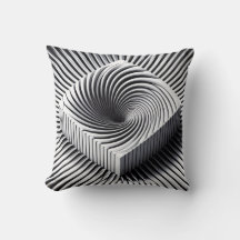 Monochrome Illusion Pillow