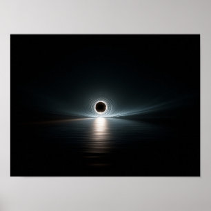 Monochrome Illustration eines einsamen Mannes auf Poster