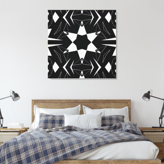 Monochrome Impuls Leinwanddruck (Insitu (Schlafzimmer))