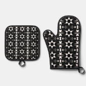 Monochrome Impuls Ofenhandschuh & Topflappen-Set (Vorderseite)