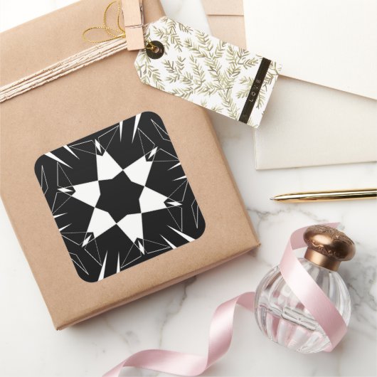 Monochrome Impuls Quadratischer Aufkleber (Schenken)