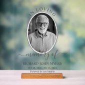 Monochrome in Love Memory Memorial Beerdigung Foto Acrylschild (Neutral)