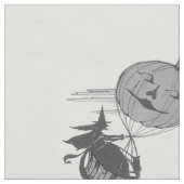 Monochrome Jack O' Lantern Pumpkin Air Ballon Stoff (Nahaufnahme)