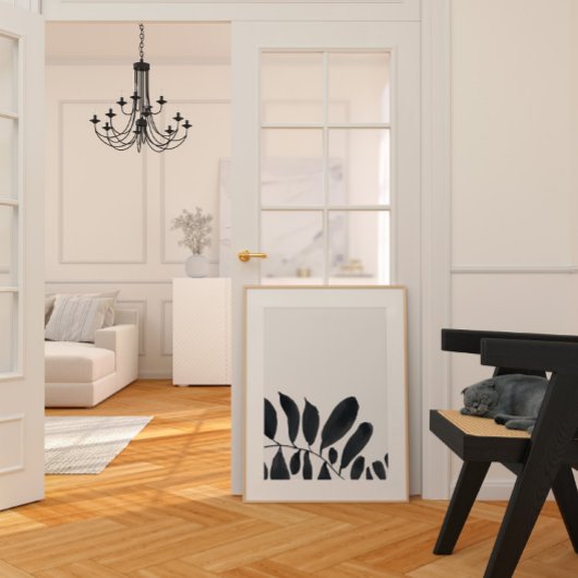 Monochrome japandinavische einfache Druckschrift Poster
