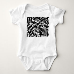 Monochrome Jungle Geometrie nahtloses Muster Baby Strampler