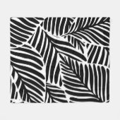 Monochrome Jungle Geometrie nahtloses Muster Fleecedecke (Vorderseite (Horizontal))