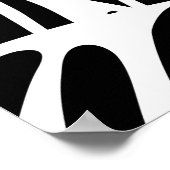 Monochrome Jungle Geometrie nahtloses Muster Poster (Ecke)