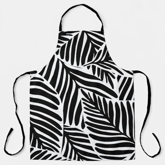 Monochrome Jungle Geometrie nahtloses Muster Schürze (Vorderseite)