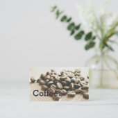 Monochrome Kaffeebohnen Einfache Loyalitätskarte Treuekarte (Stehend Vorderseite)