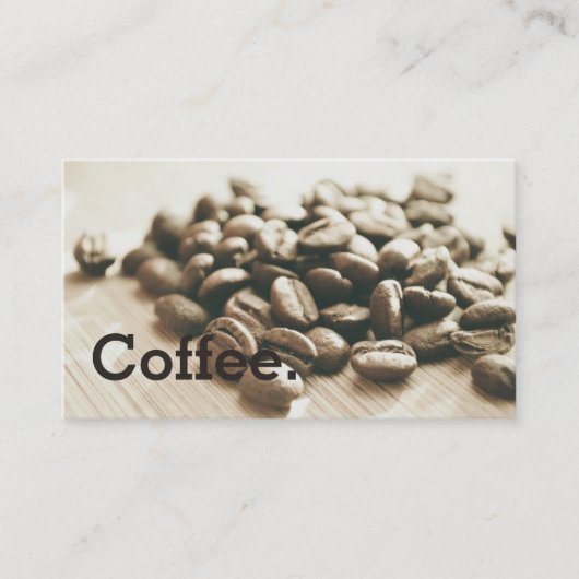 Monochrome Kaffeebohnen Einfache Loyalitätskarte Treuekarte (Vorderseite)