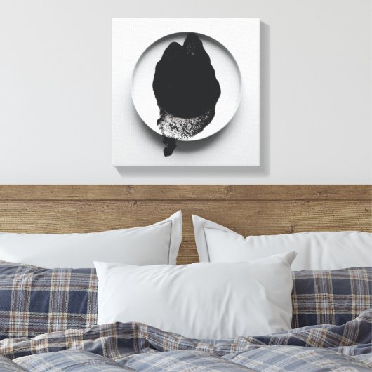 Monochrome Kaffeetextur abstrakt Art 10 Leinwanddruck (Insitu (Schlafzimmer))