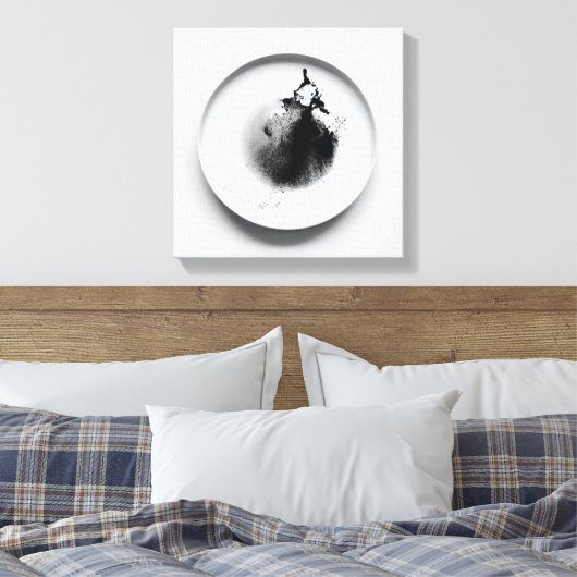 Monochrome Kaffeetextur abstrakt Art. 13 Leinwanddruck (Insitu (Schlafzimmer))