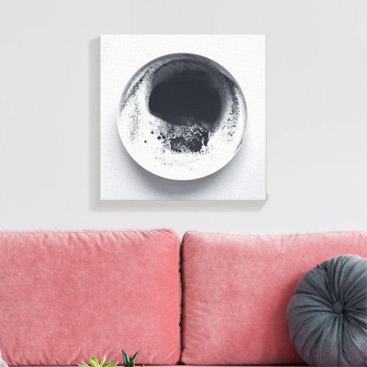 Monochrome Kaffeetextur abstrakt Art. 16 Leinwanddruck (Insitu (Wohnzimmer))