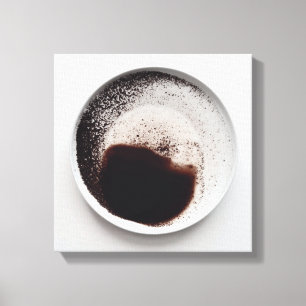 Monochrome Kaffeetextur abstrakt Art 18 Leinwanddruck