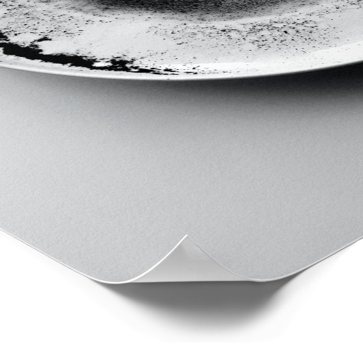 Monochrome Kaffeetextur abstrakt Art. 19 Poster (Ecke)