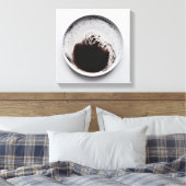 Monochrome Kaffeetextur abstrakt Art 4 Leinwanddruck (Insitu (Schlafzimmer))