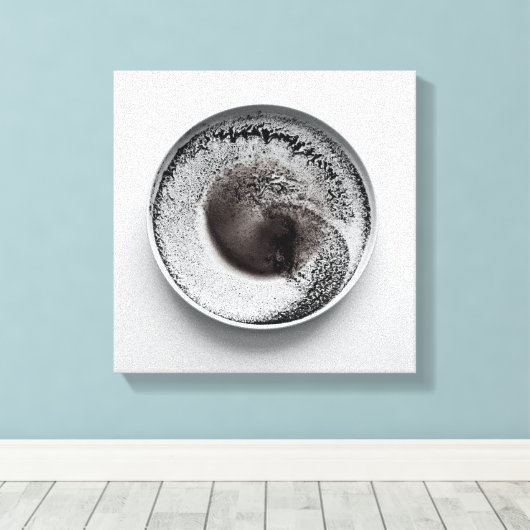 Monochrome Kaffeetextur abstrakte Art 8 Leinwanddruck (Insitu (Holzboden))